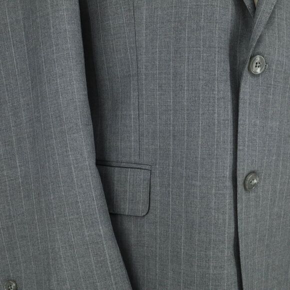 Joseph Abboud Joe Sport Coat Mens 40R Wool Gray Pinstripe Jacket Blazer Lined - Picture 11 of 16